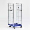 Roll container con base de plástico para transporte y almacenamiento de mercancías