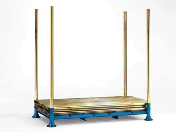 Rack apilable para palets en almacén industrial